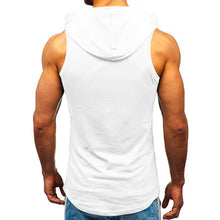 Load image into Gallery viewer, Men&#39;s Sleeveless Hoodie Vest - Letter Printed Sports Tank Top
