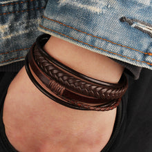 Load image into Gallery viewer, Classic Men&#39;s Genuine Leather Bracelet - Timeless Style and Quality
