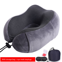 Load image into Gallery viewer, New U-Shaped Pillow Storage Memory Foam Travel Pillow
