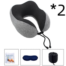 Load image into Gallery viewer, New U-Shaped Pillow Storage Memory Foam Travel Pillow
